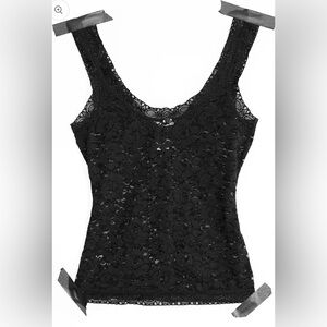 Susan Alexandra designed rosette nyc black tulip lace tank top